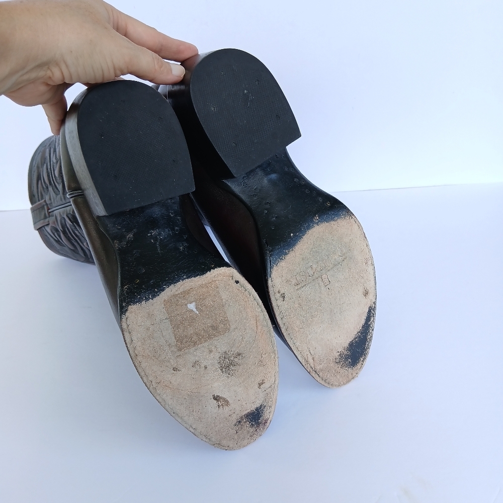 Dan Post Western Leather Cowboy Boots Cherry - Picture 9 of 9